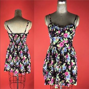 Black floral dress Size 10